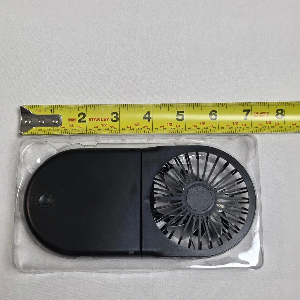 Digital Essentials 2-in-1 Power Bank Portable Fan Black 4000mAh PB-0022-BK